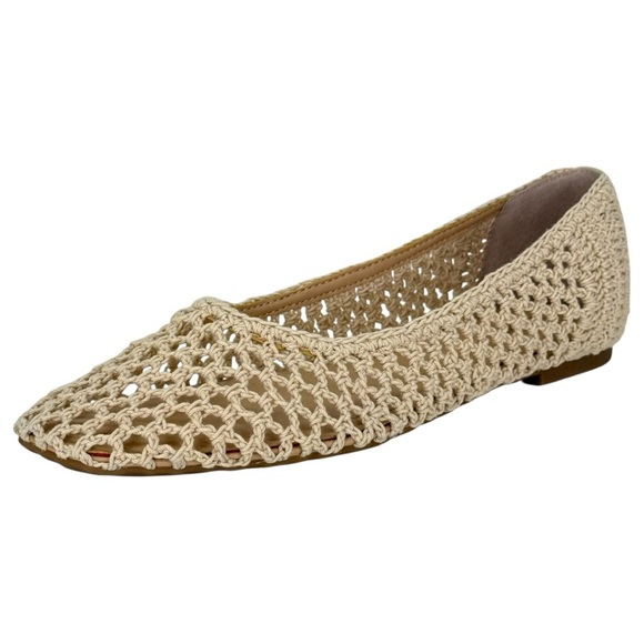 On 34th Naomie Cream Crotchet Breathable Womens Flats Size 5.5M - Picture 2 of 12